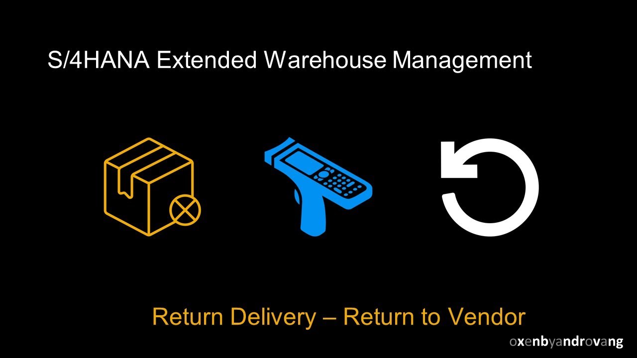 SAP S/4HANA Extended Warehouse Management - Return Delivery - Return to Vendor