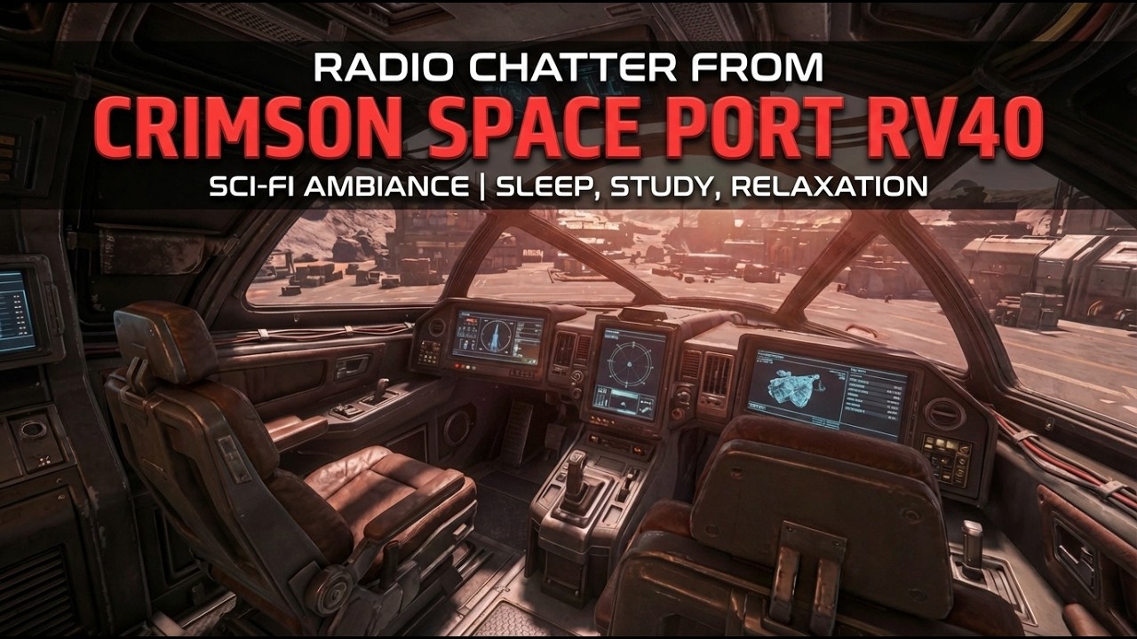 Radio Chatter from Crimson Space Port RV40 | Sci-Fi Ambiance for Sleep, Study, Relaxation