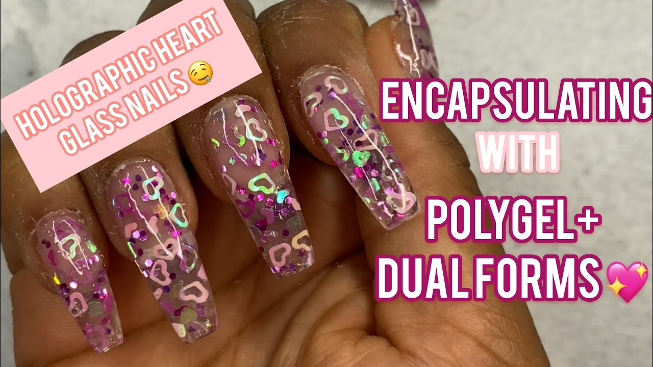 EASY DIY GLASS NAILS: ENCAPSULATE w/ DUAL FORMS/PRESS-ONS and POLYGEL (FAILED TO NAILED?)