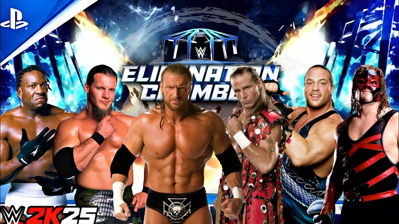 WWE 2K25 - First Ever Elimination Chamber 2002 - World Heavyweight Championship - Gameplay - [4K]