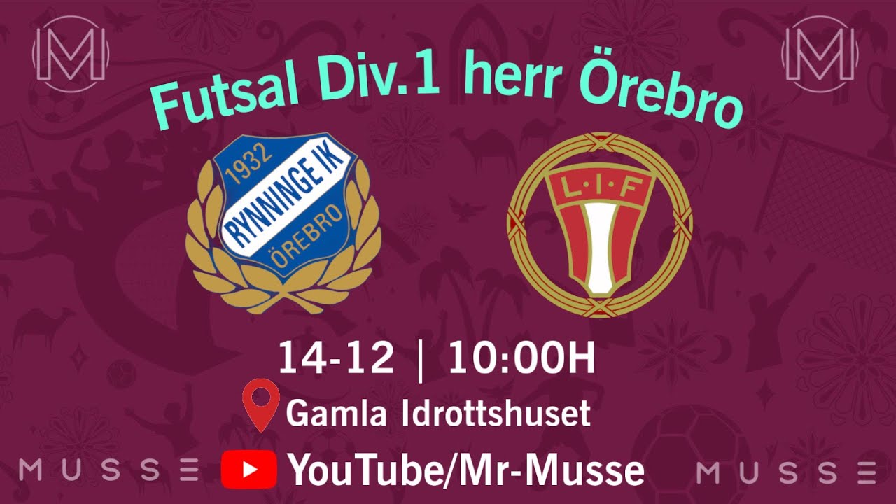 Rynninge IK & Laxå IF | Futsal Div.1 Herr | Sverige, Örebro | 14-12-2025 | 2-3