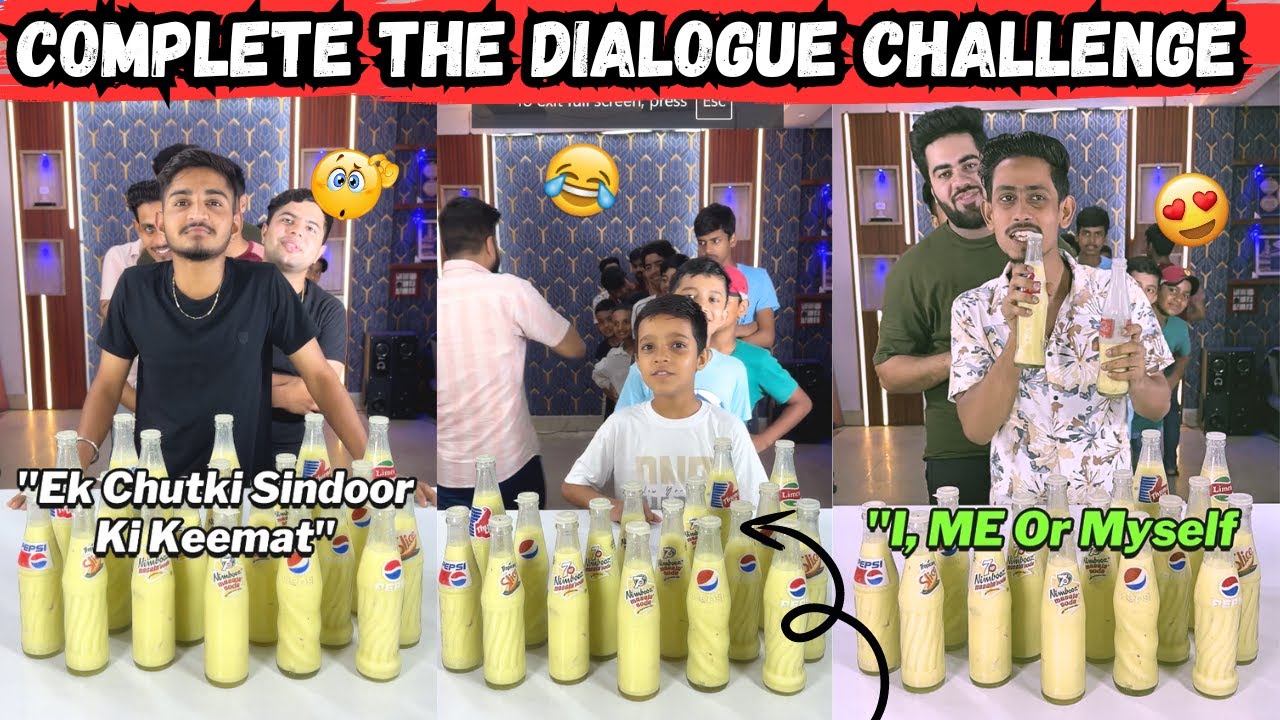 Funny Complete The Dialogue By Half Words Challenge 😂 For Chilled Milk Shake 😋 | Sahil Khan NT
