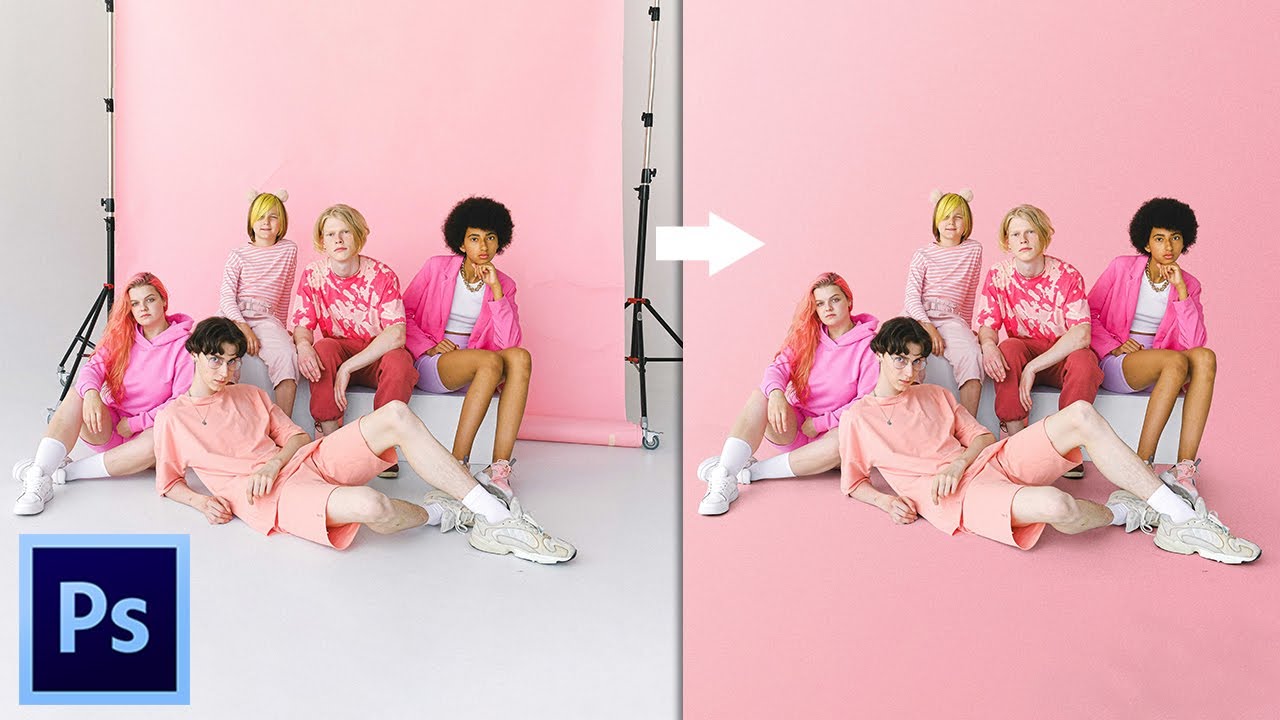 CARA MEMBUAT BACKDROPS FOTO STUDIO JADI AESTHETIC - TUTORIAL PHOTOSHOP