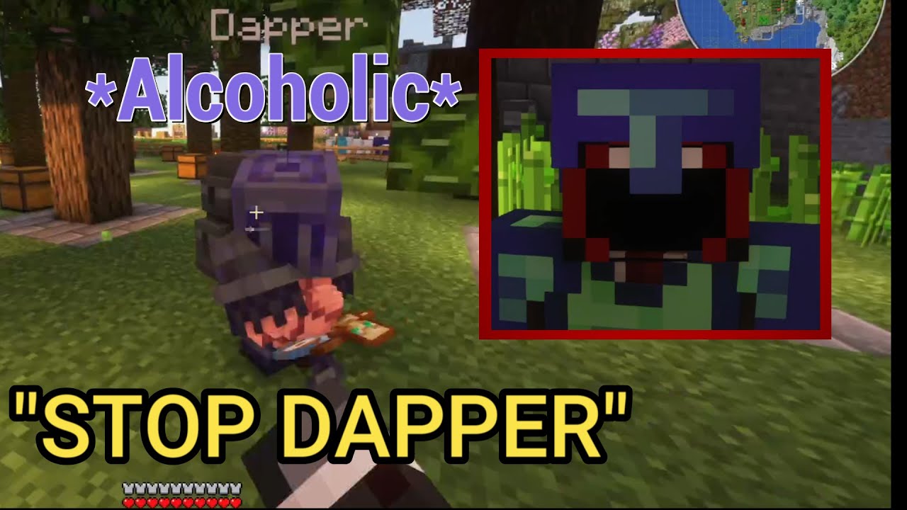 BadBoyHalo tries to STOP Dapper from becoming an ALCOHOLIC on QSMP Minecraft for 8 minutes