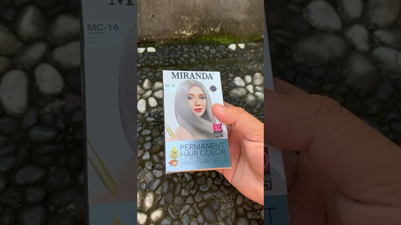 ASMR cat rambut ash blonde miranda 