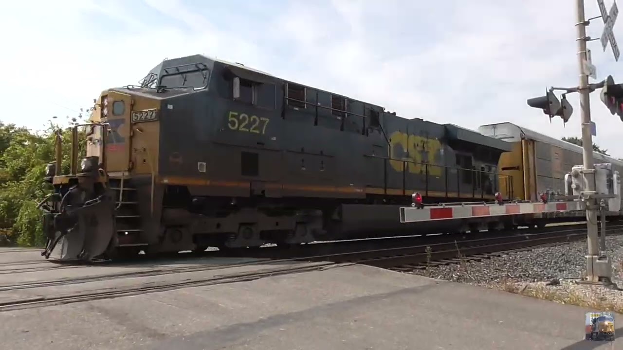 Two CSX Trains Pass Back to Back at Greenwich Ohio!