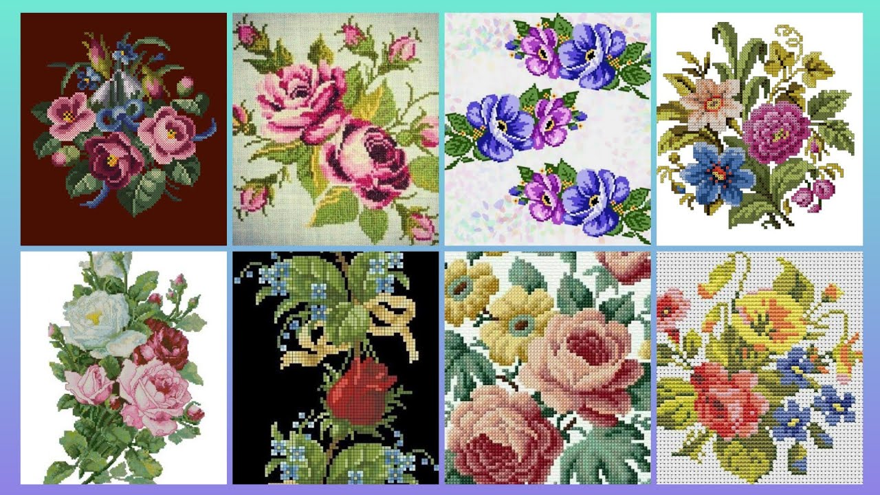 Gorgeous cross stitch patterns /countable embroidery #charsutikarhai/latest dosuti design ideas2026
