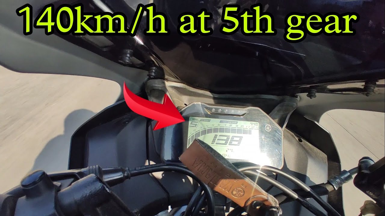 140 at 5th gear || Yamaha r15m top speed at 5th gear | all gear challenge 1st ,2nd, 3rd,4th,5th ||
