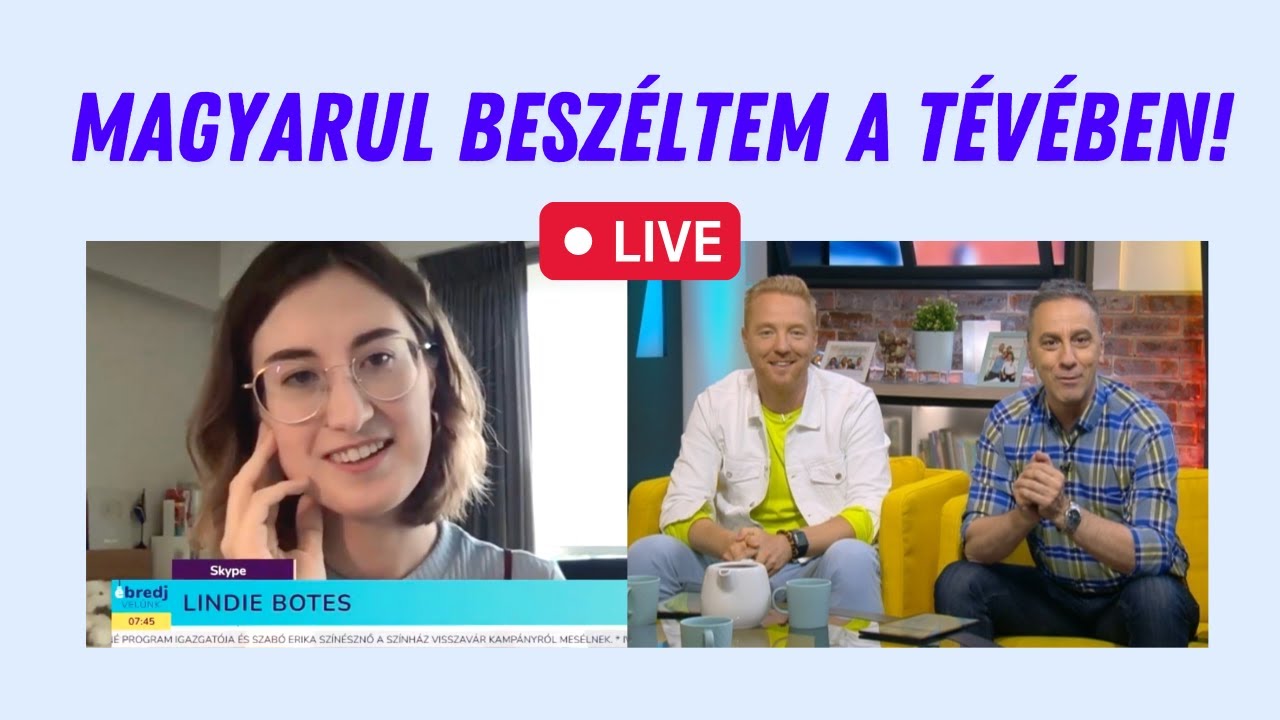 Speaking Hungarian on LIVE TV! Voltam a tévében! Interjú magyarul egy külföldivel