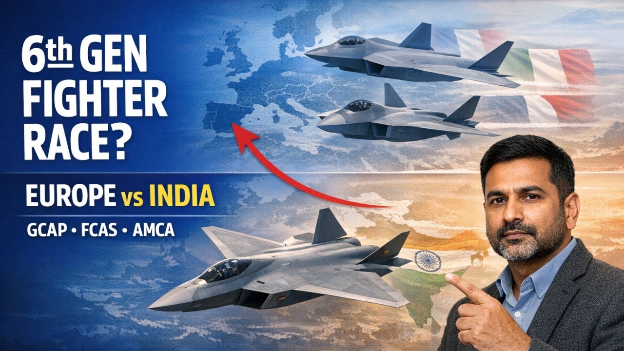 India Joins 6th Gen Fighter Race? 🔥 Europe GCAP vs FCAS Explained | AMCA Future | Defence News