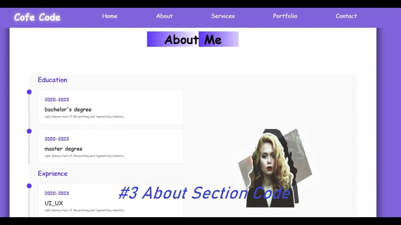how to make  portfolio using html and css | About