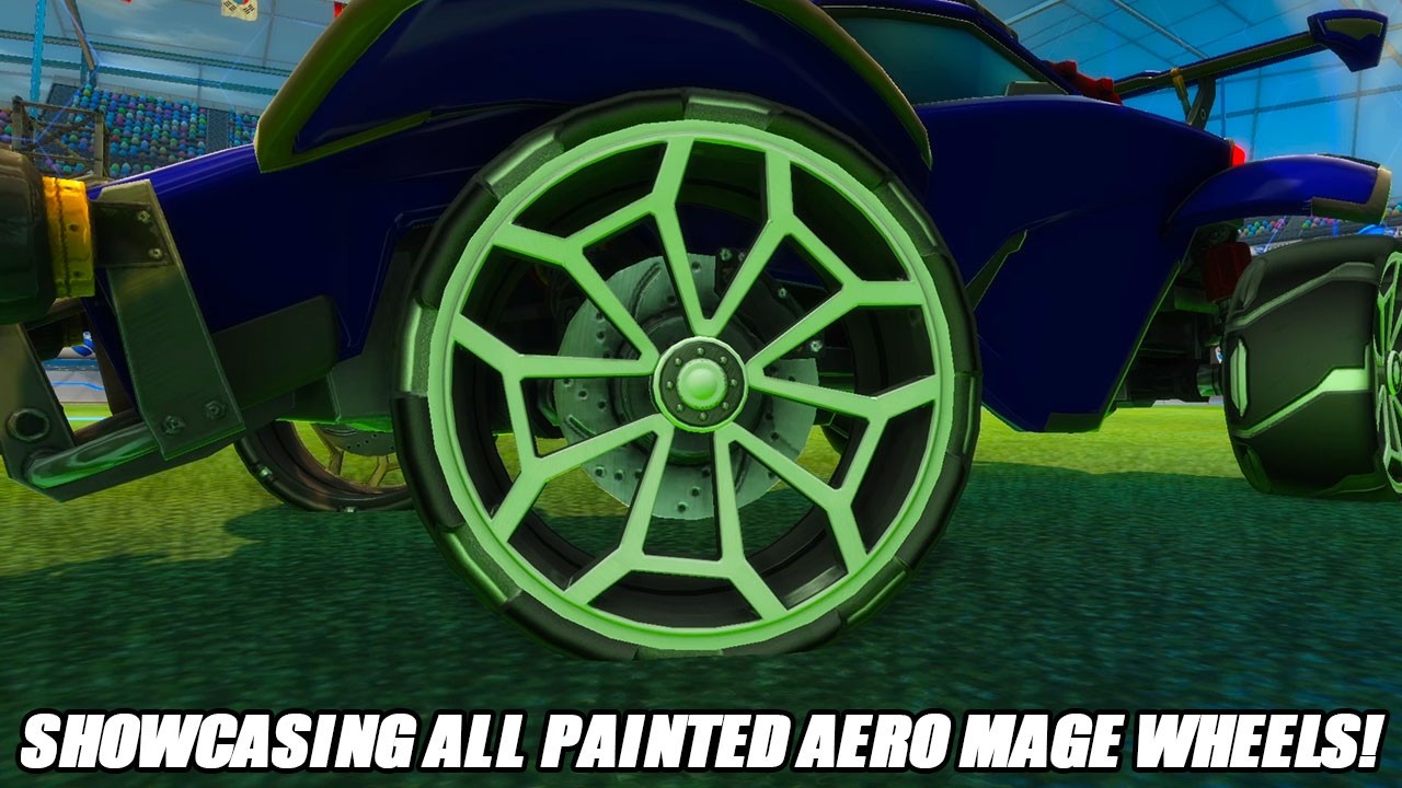 Showcasing All Painted Aero Mage Wheels - Rocket League Showcase