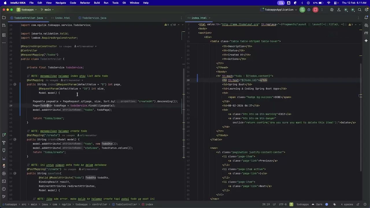 Todoapps: 09 - Show Todo List in Index Page
