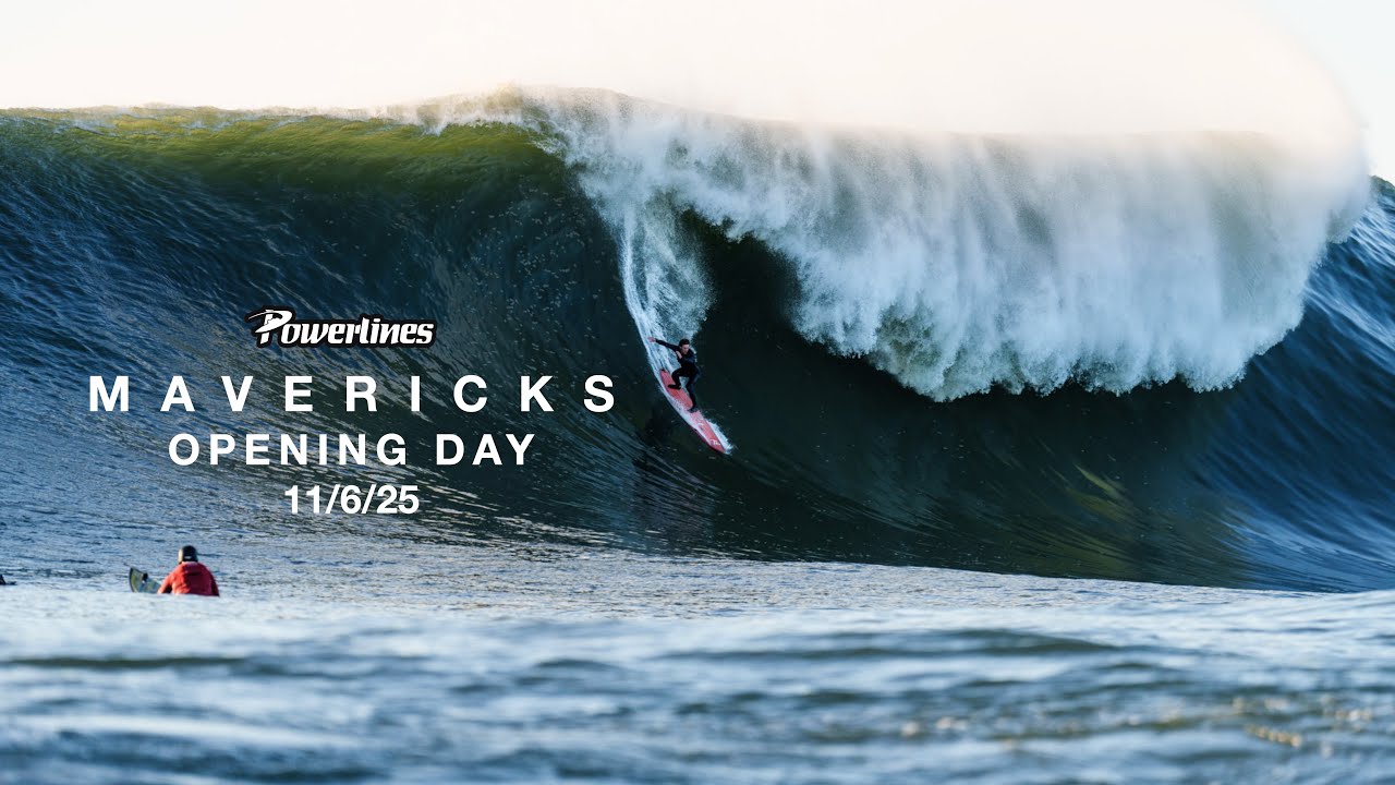 MAVERICKS OPENING DAY 11/6/25 - Low Tide delivers 🔥 #4K #surf #mavericks #powerlinesproductions