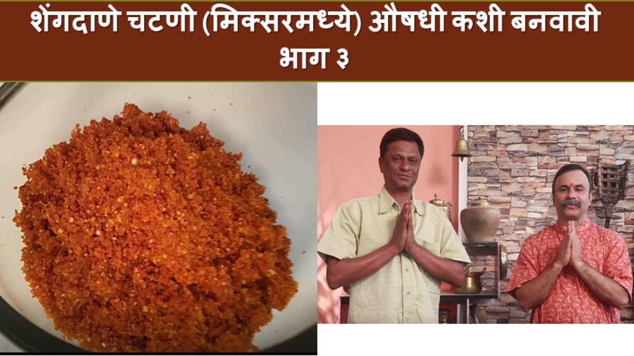 शेंगदाणे चटणी(मिक्सरमध्ये)औषधी कशी बनवावी भाग ३/Ayurvedic Shengdane Chatani in Mixer/दामले उवाच  १८९