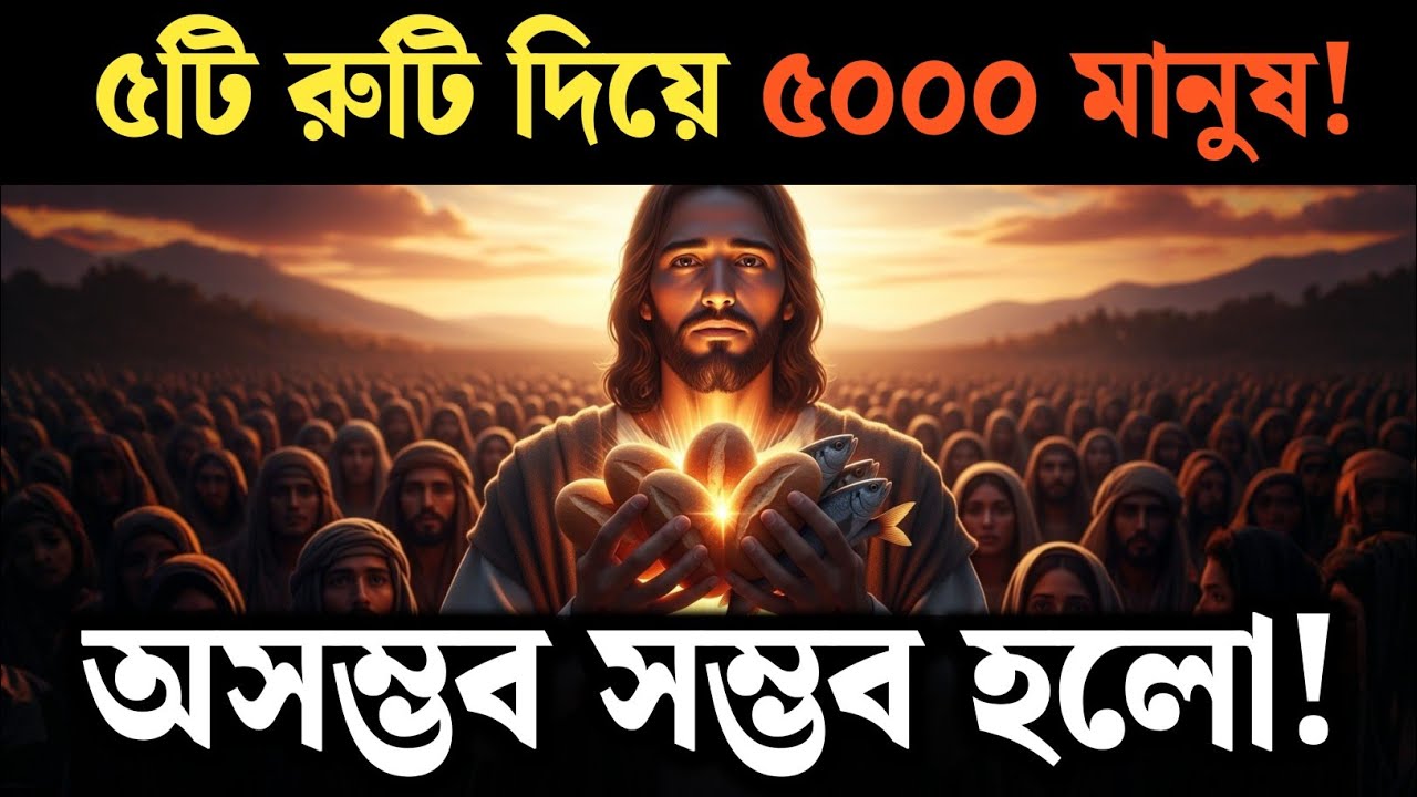 ৫টি রুটি ও ৫০০০ মানুষ | যীশুর অলৌকিক ঘটনা | জীবনের রুটি কে? | Bengali Christian Message