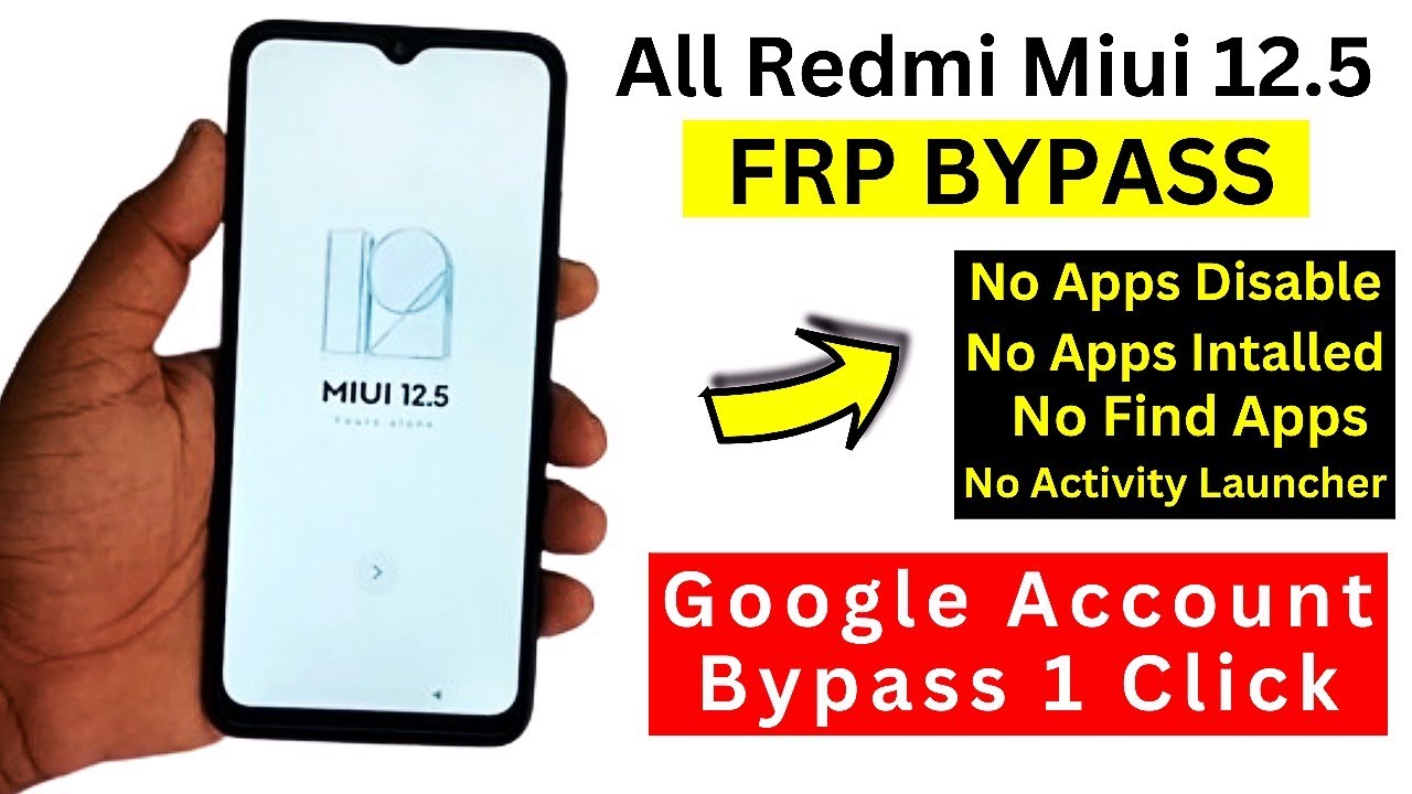 All Redmi MIUI 12.5 Frp Bypass ❌ Find Apps  ❌ Activity Launcher | Google Account Bypass 2024