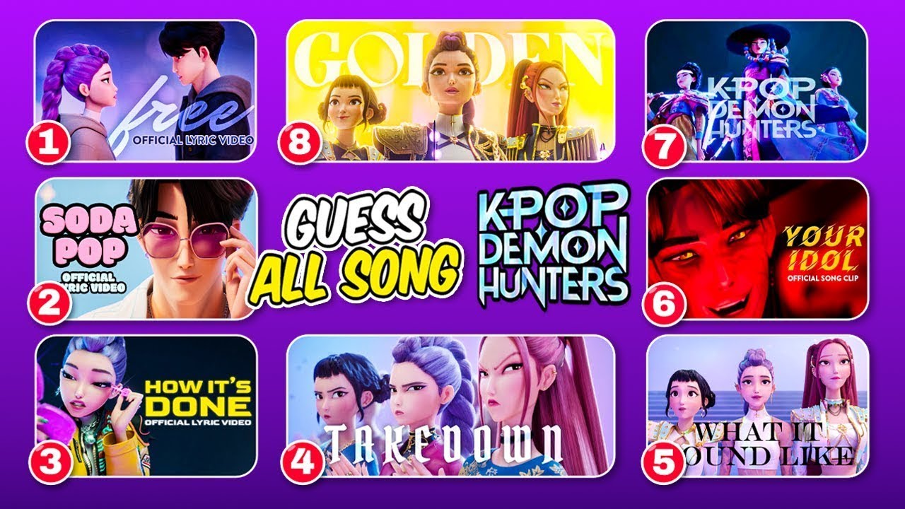 Угадайте, какая песня из фильма «Охотники на демонов» (2025) в стиле K-pop? ~ Golden, TakeDown, Y...