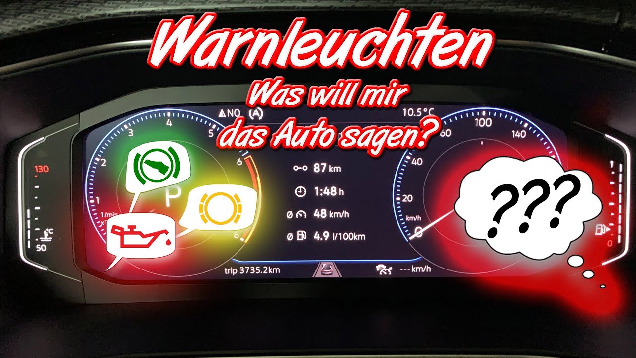 Kontrollleuchten im Auto - Welche muss ich kennen an der Autoprüfung?