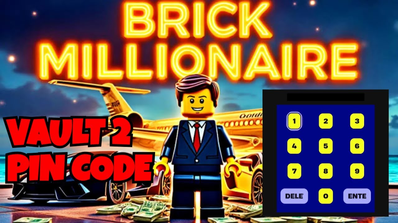 BRICK MILLIONAIRE TYCOON FORTNITE - SECRET VAULT PIN CODE