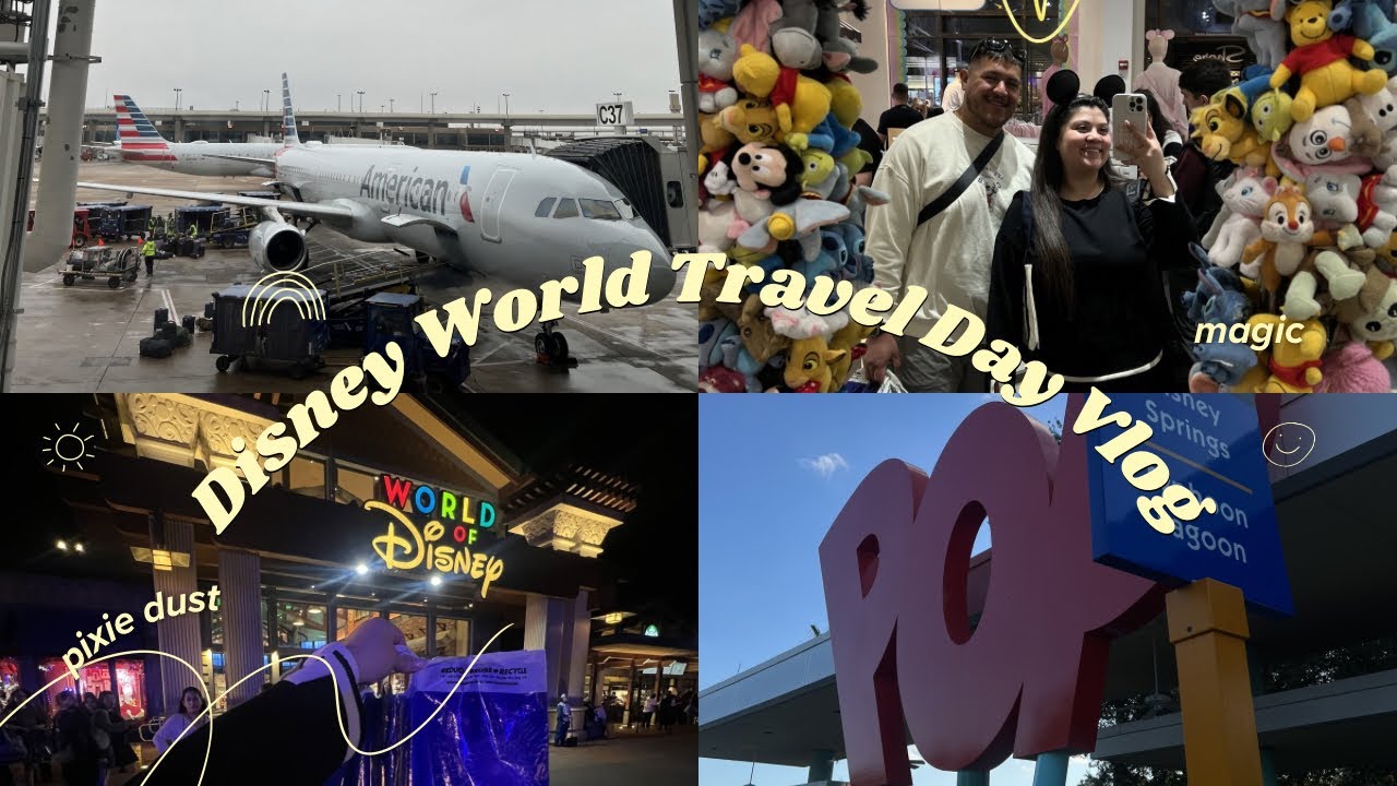 Disney World Travel Day | Traveling to Disney, Resort Room Tour, & Disney Springs Shopping