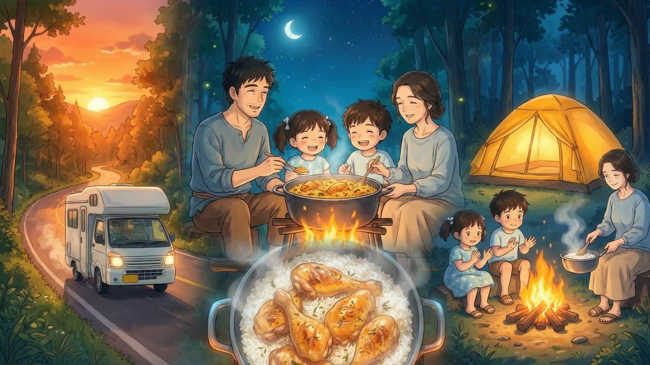 A Cold Day Outside, A Warm Night Inside, A Quiet Day in a Mobile Home | Ghibli Peaceful Life