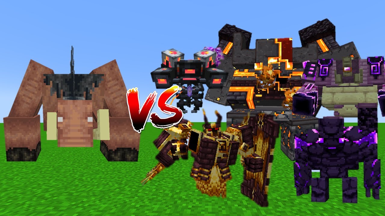 NEW Mutant Hoglin Vs L_Ender's Cataclysm Bosses - Minecraft Mob Battle