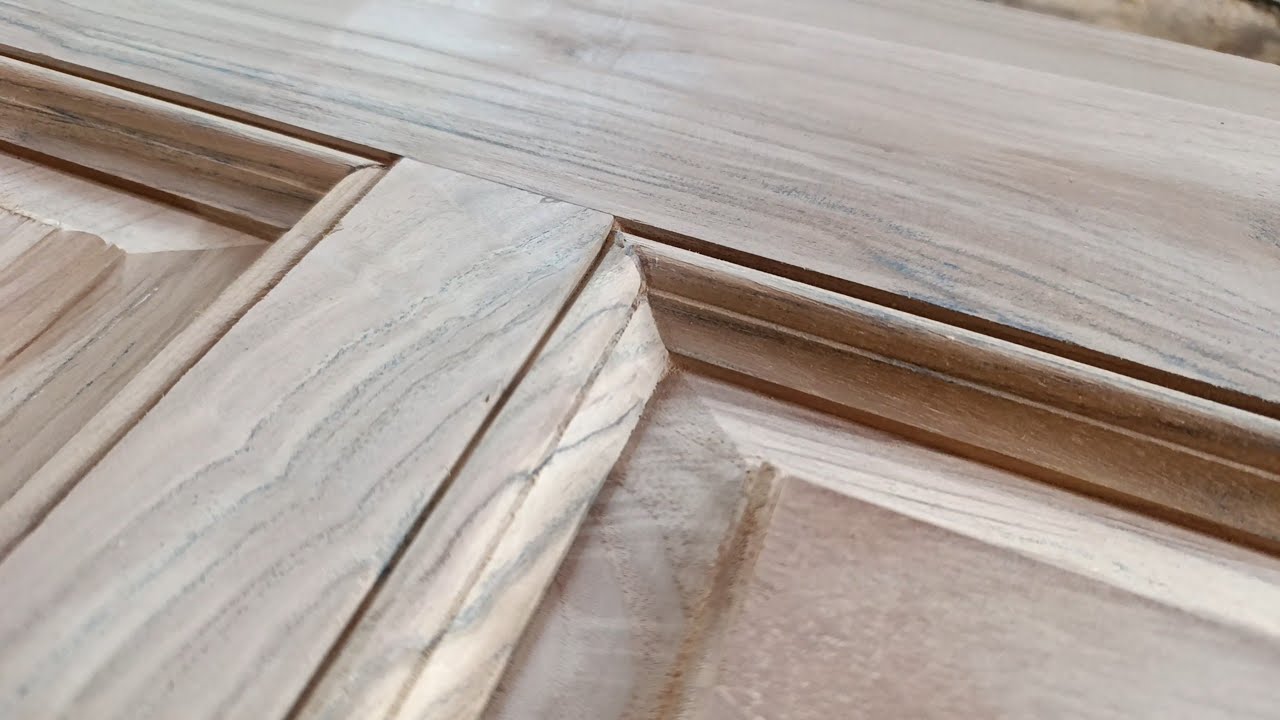 Teknik membuat pintu kayu jati model minimalis lis tumpuk