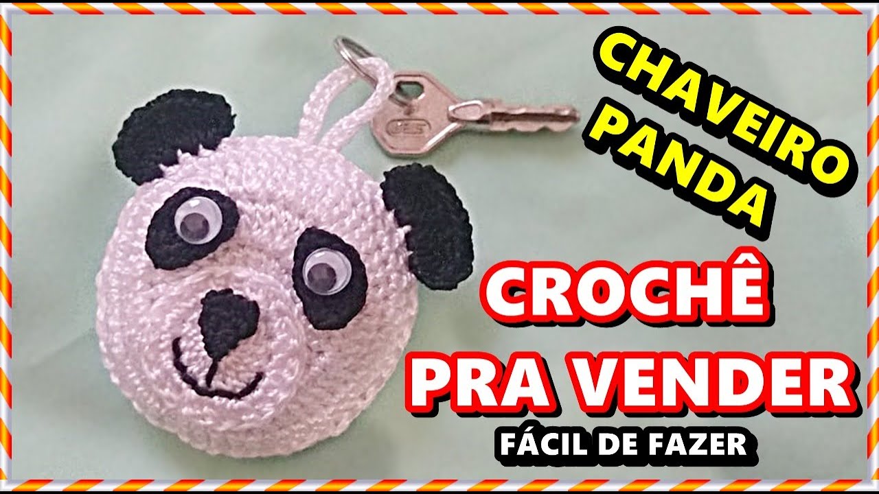 PANDA DE CROCHÊ 🐼 - CROCHÊ PRA VENDER!!! (CHAVEIRO) crochet panda | panda de ganchillo