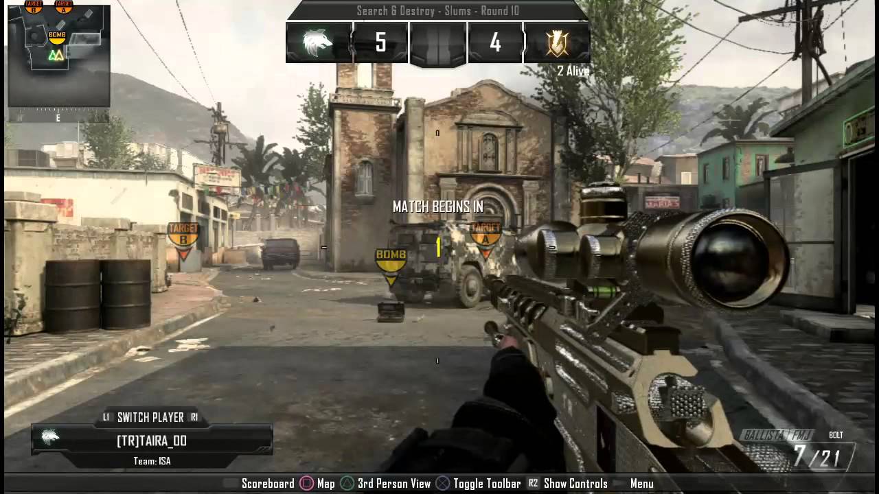 SR2on2 4回戦six on screen vs TR 1MAP目SLUMS