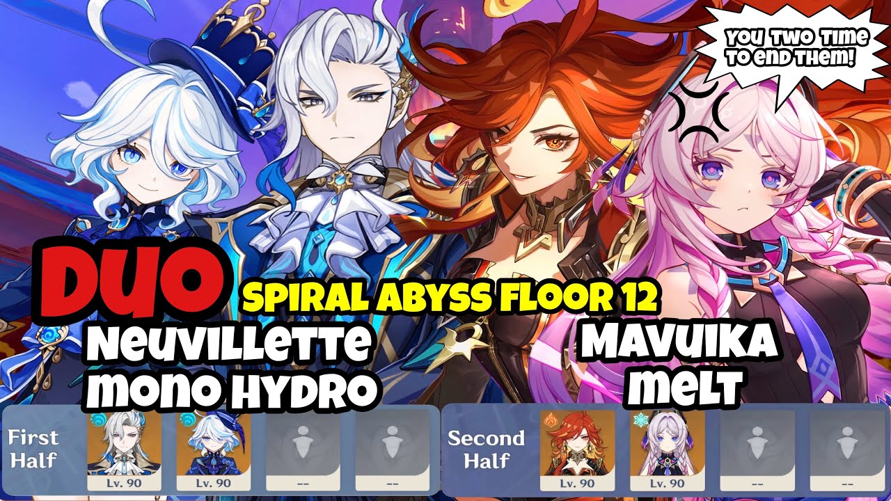 Spiral Abyss 5.5 Floor 12 | C1R1 Neuvillette and C2R1 Mavuika. DUO only!