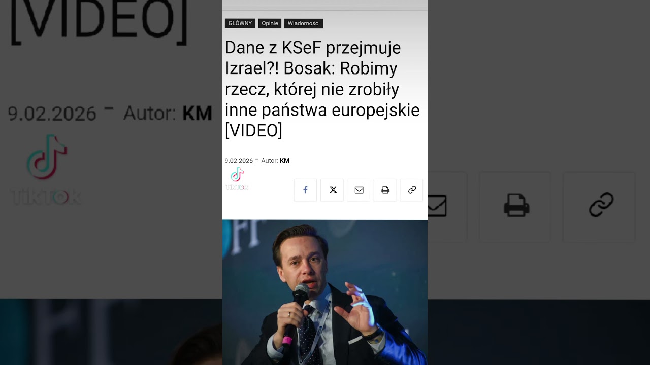 Bosak raises alarm regarding KSEF/ strong