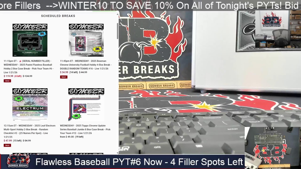 Bomber Sports Cards Live Box & Case Breaks!