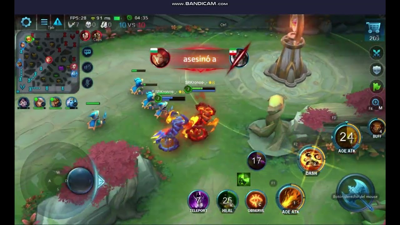 tiene buen daño pero poca vida en heroes evolved