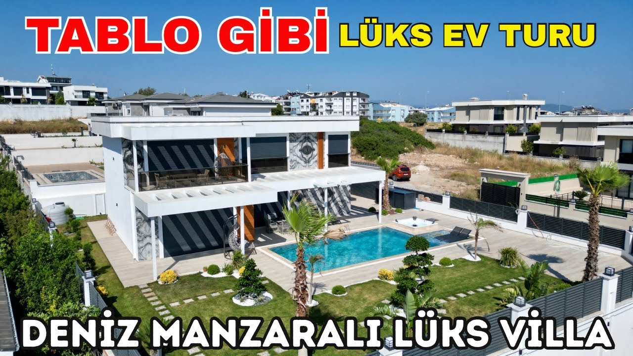 ‼️Satıldı‼️Tablo Gibi Villa Ultra Lüks Muhteşem Malikane Didim Merkezde 556 m2 Arsa İçinde
