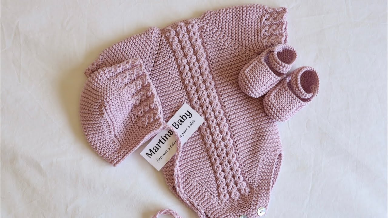 TUTORIAL PELELE PELELE DE PUNTO PARA BEBE A DOS AGUJAS | PELELE ALEJANDOR EN TALLA RECIEN NACIDO 💟