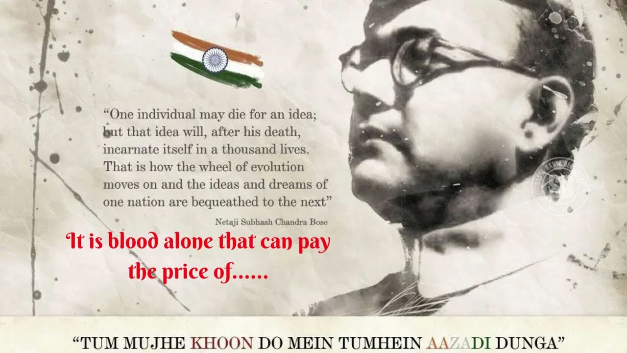 NETAJI SUBASH CHANDRA BOSE QUOTES FOR FREEDOM FIGHTERS |#quotes #strongquotes #lifequotes #24