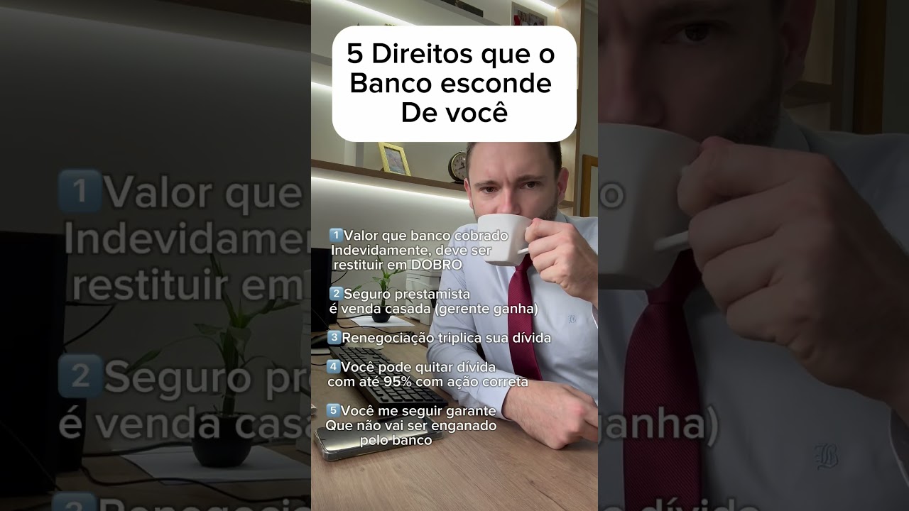 5 direitos que o banco esconde de voc&ecirc;!! #bancario #direitos #consumidor #banco #advogado