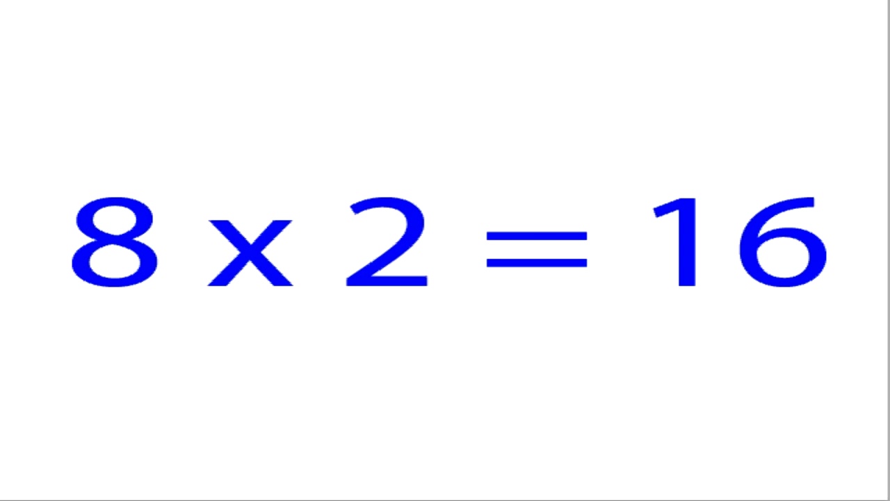 Flashcard, Multiply 8