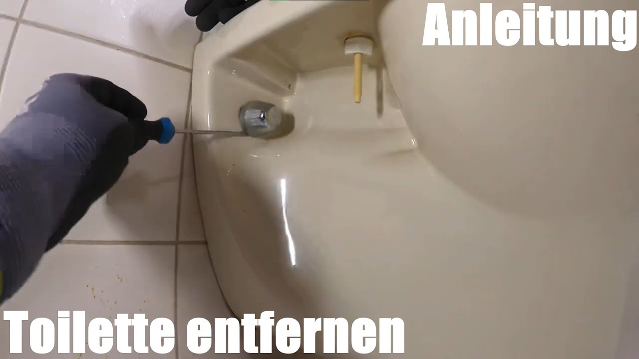 Toilette (Sitzklosett) entfernen - Tiefspüler (Kaskaden WC) Demontage Anleitung