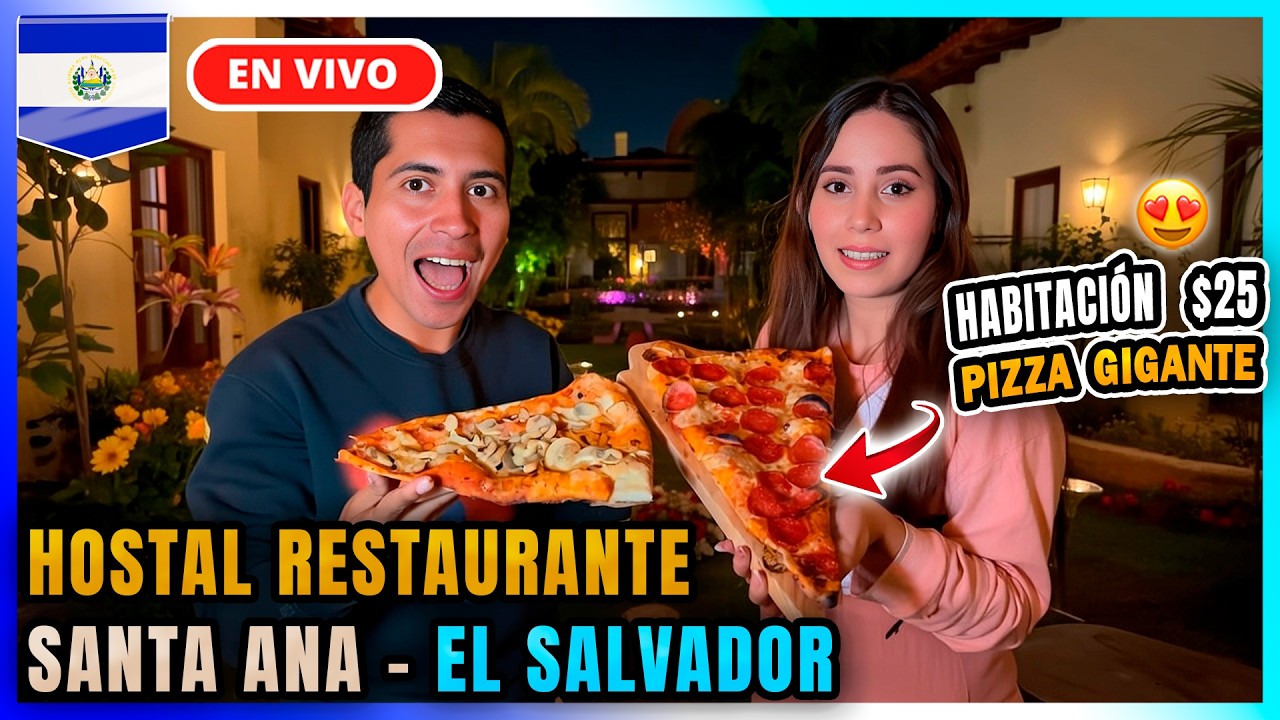 🍕Hostal NAPOLI CENTRO Santa Ana El Salvador NOS REGALARON PIZZA XL