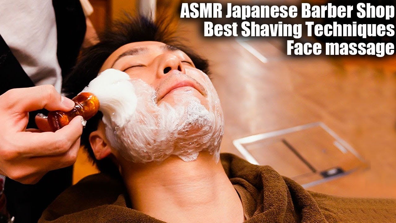 理容室ASMR💈最高の髭剃り・ハールワッサーヘッドマッサージ