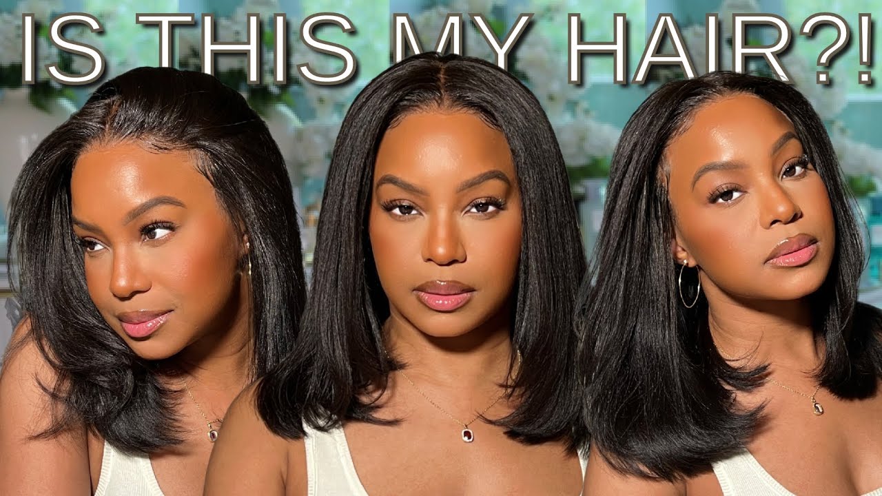 THE MOST NATURAL LOOKING YAKI STRAIGHT CLOSURE WIG TUTORIAL | CUT LACE & BLEACHED KNOTS | JULIA HAIR