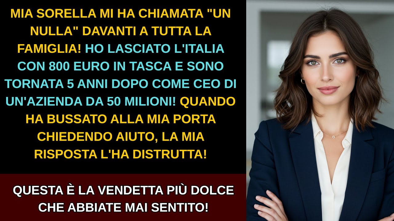 LA VENDETTA PIÙ DOLCE DELL'ANNO! Mia sorella mi ha chiamata “nulla” e ora guarda il mio successo