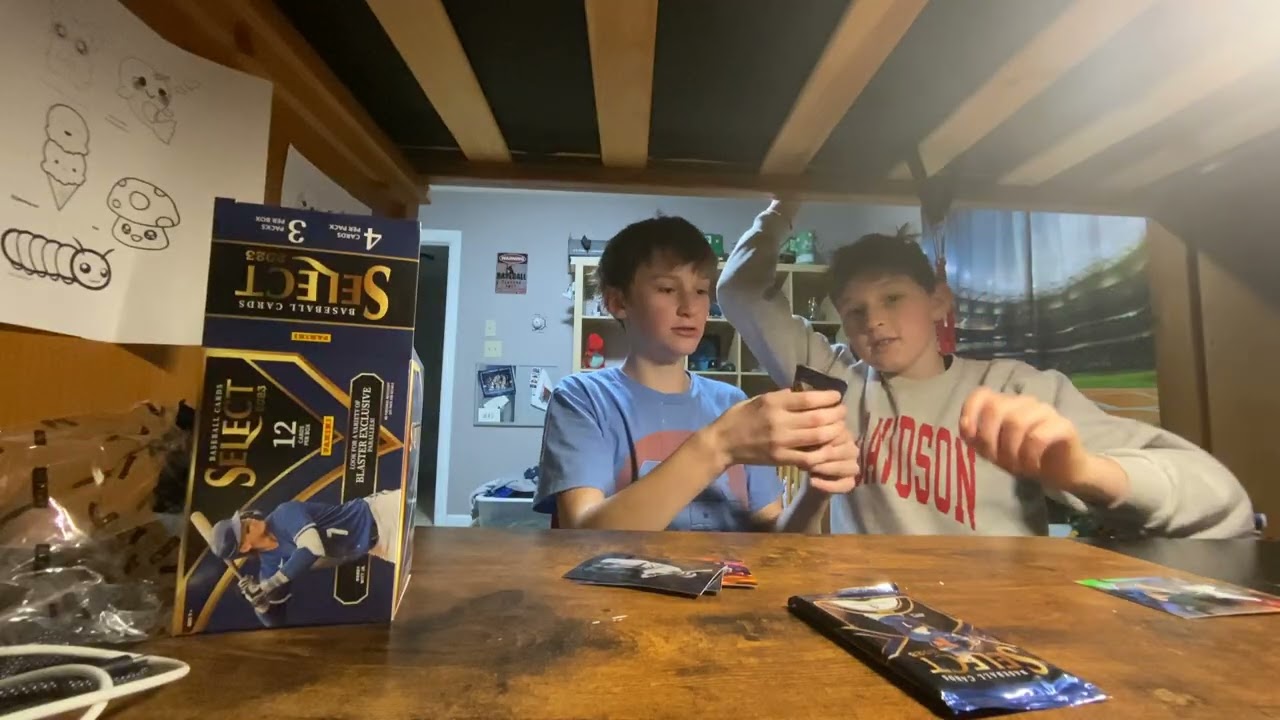 Opening baseball cards with grant