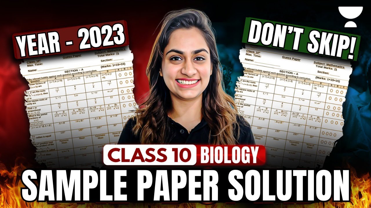 Biology Sample paper 2023 Solution || Class 10 biology || Shivangi Ma'am