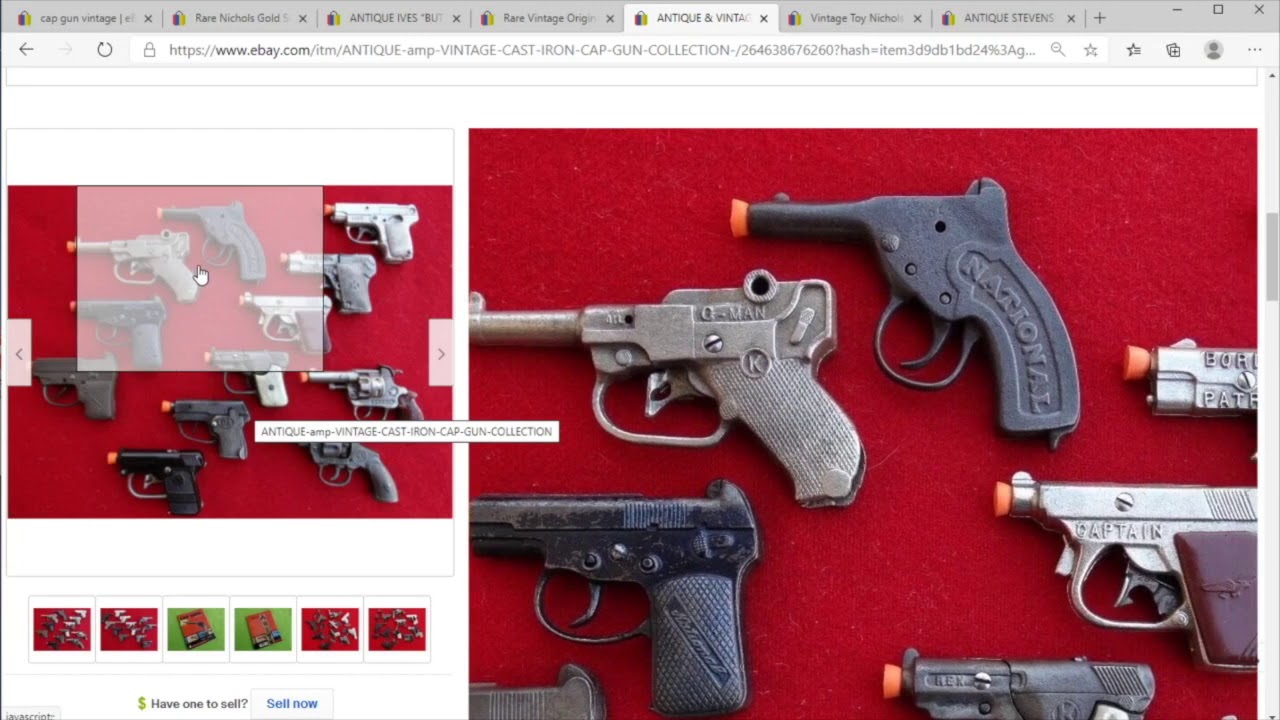 Price Check - 20th Century Cap Guns High Prices on eBay must note for the estate sale buyer