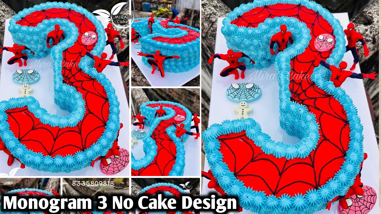 Monogram 3 No Cake Design || Monogram Cake Design 💙✨💙