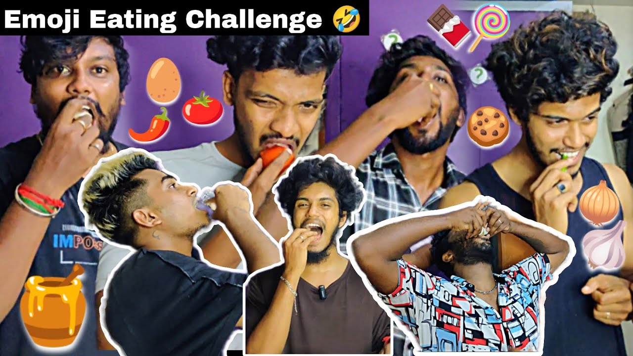 Emoji Eating Challenge 🍫🍭🍪🍯🧅🧄🌶️🥚 With Friends 😆 #May272023 Analskyb Analdas