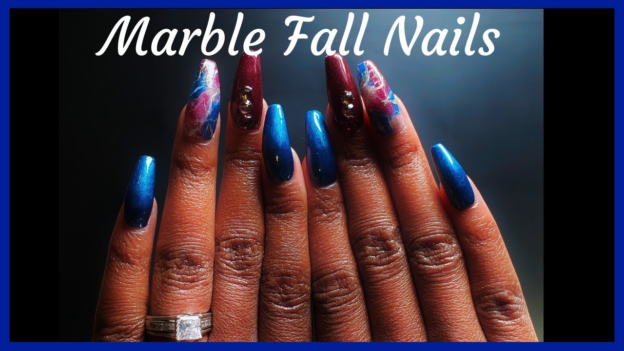 Marble Fall Nails | Patrice Nailed It!
